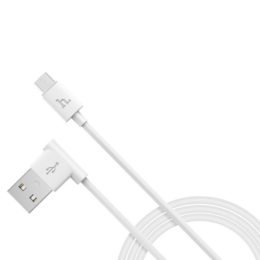 Καλώδιο σύνδεσης Hoco UPM10 L Shape USB σε Micro-USB Fast Charging Λευκό 1.2μ