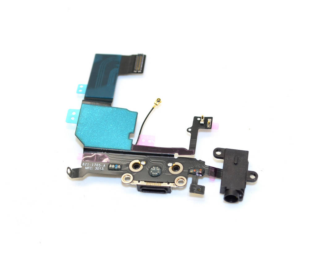 Επαφή Φόρτισης Apple iPhone 5C με Μικρόφωνο και Επαφή Ακουστικών Μαύρο Original