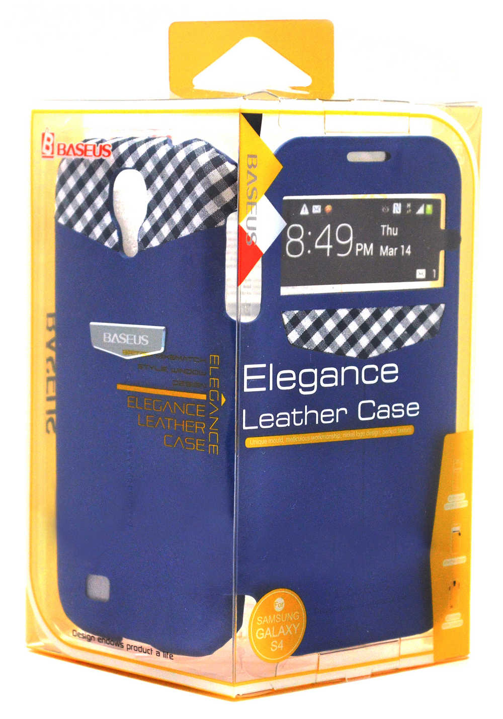 Θήκη Book S-View Baseus για Samsung i9505/i9500 Galaxy S4 Μπλέ με ενεργό S-View
