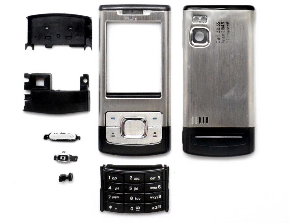 Πρόσοψη Nokia 6500 Slide με πληκτρολόγιο Ασημί OEM