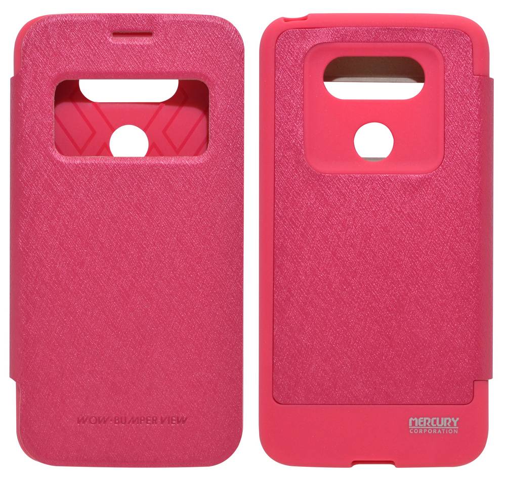 Θήκη Book Goospery Wow Bumper View για LG G5 H850 Φούξια by Mercury