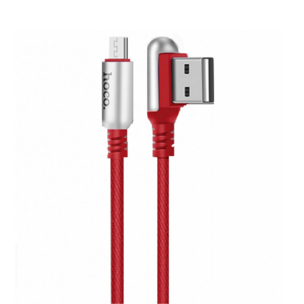 Καλώδιο σύνδεσης Hoco U17 Capsule USB σε Micro-USB Fast Charging 2.4A Κόκκινο 1.2μ