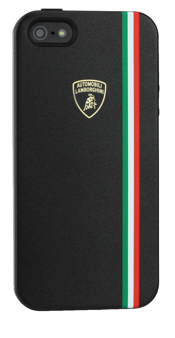 Θήκη TPU & PC Back Cover Lamborghini για Apple iPhone SE/5/5S Μαύρη Tricolor-D1