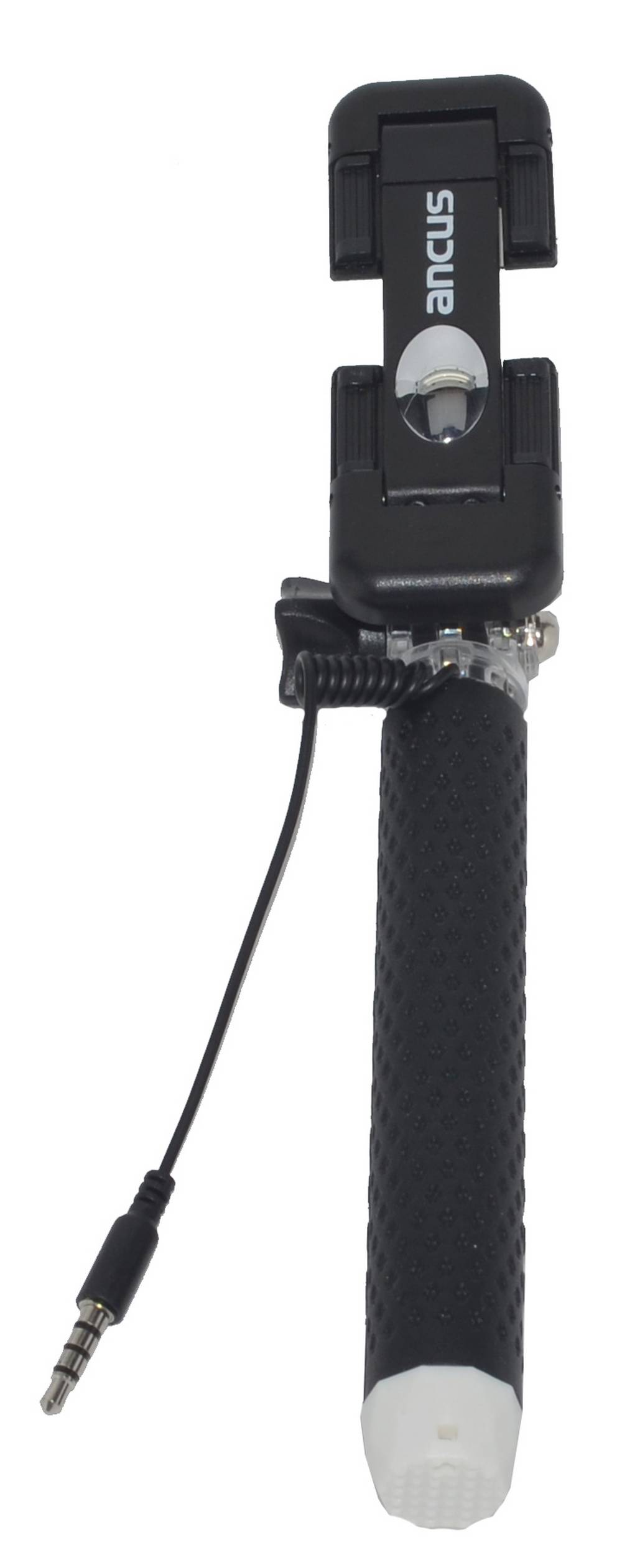 Selfie Stick Ancus Colour Μαύρο με Καλώδιο Jack 3.5mm (Μήκος Κονταριού 13.5cm, Μήκος Ανοίγματος 65cm)
