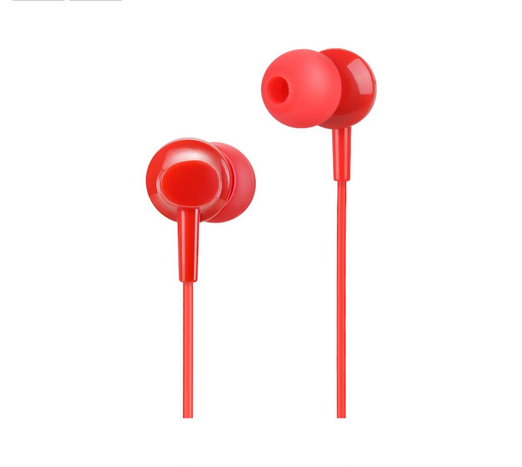 Hands Free Hoco M14 Initial Sound Earphones Stereo 3.5mm Κόκκινα με Μικρόφωνο και Πλήκτρο Λειτουργίας
