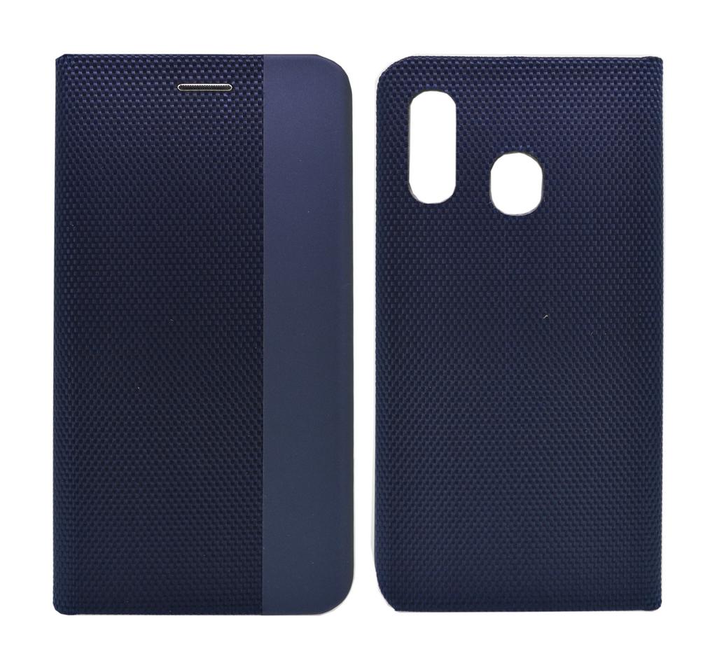 Θήκη Book Ancus Magnetic Canvas για Samsung SM-A405F Galaxy A40 TPU Μαύρο-Μπλε