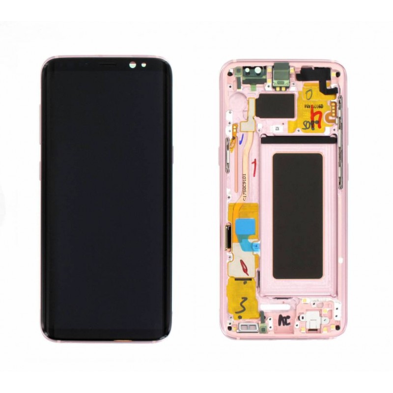 Γνήσια Οθόνη & Μηχανισμός Αφής Samsung SM-G950F Galaxy S8 Ροζ GH97-20457E