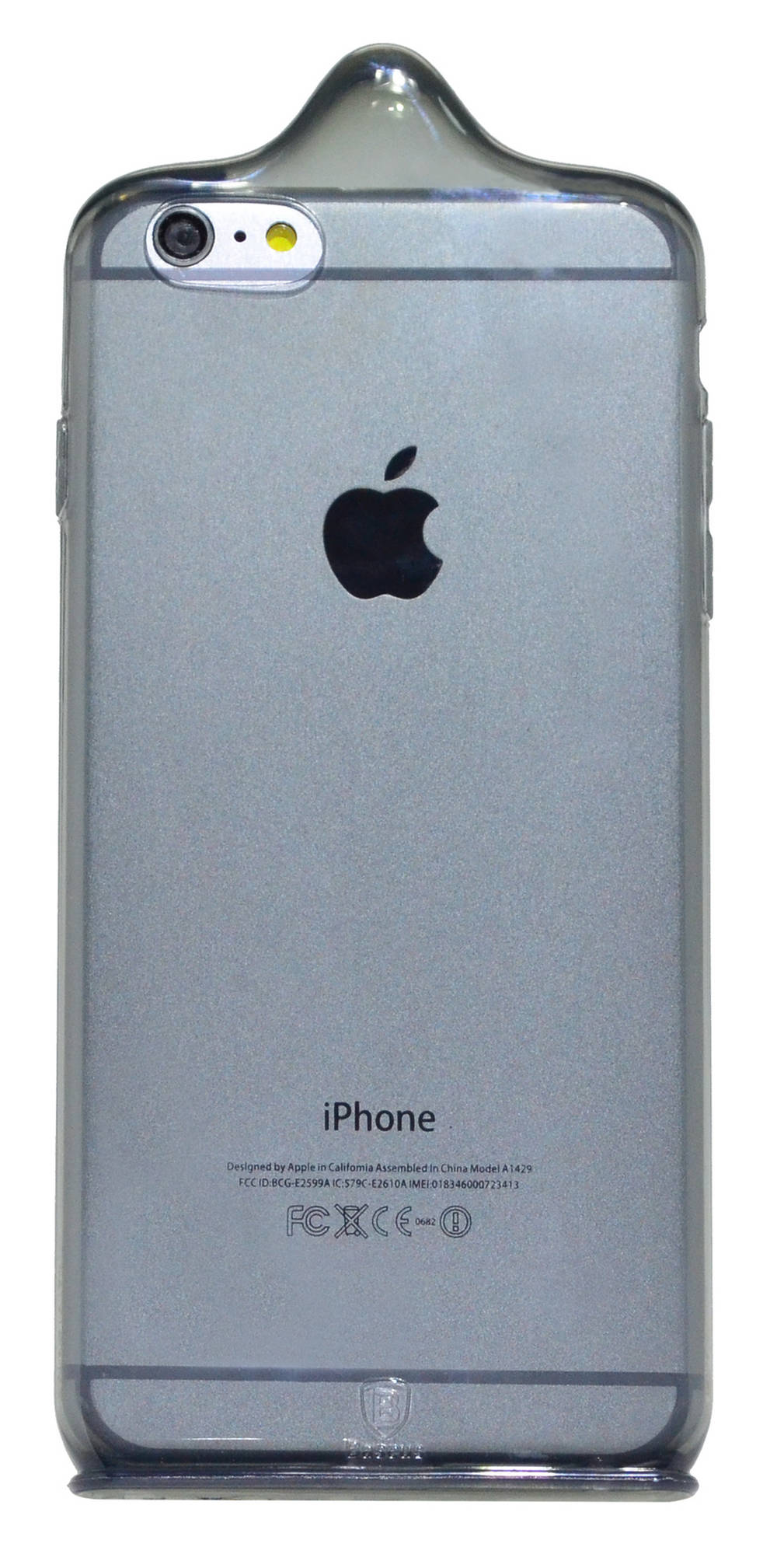 Θήκη TPU Baseus icondom για Apple iPhone 6 Plus/6S Plus Μαύρη - Διάφανη