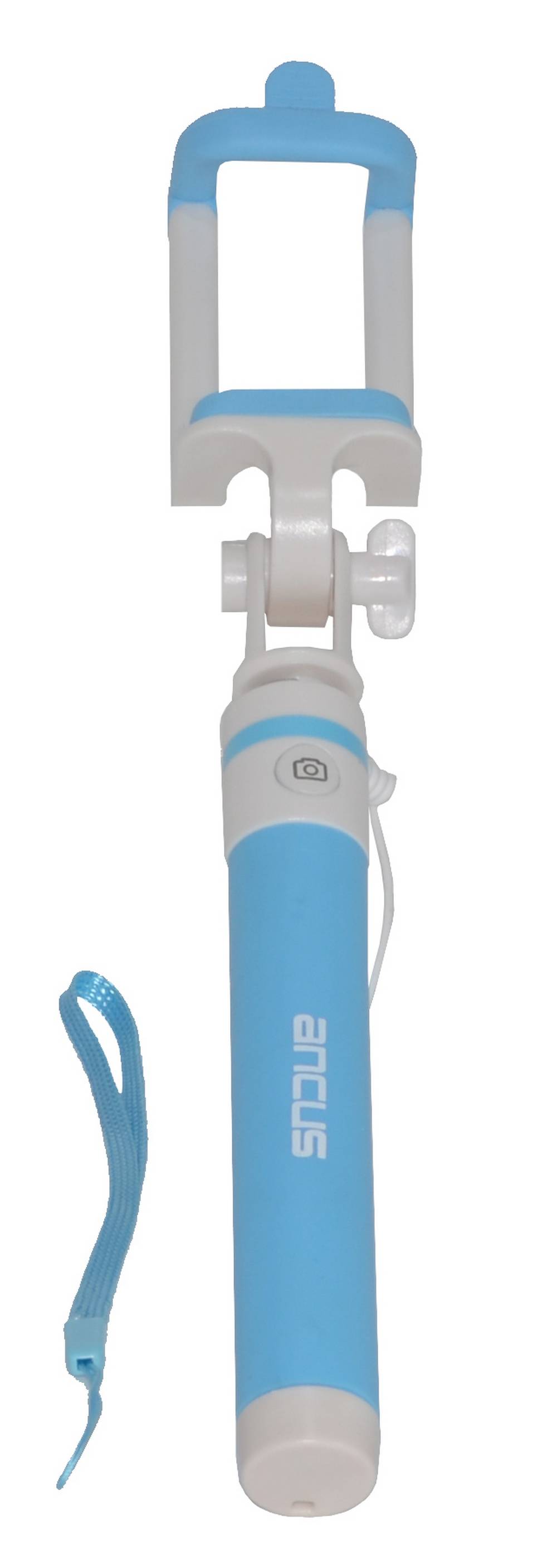 Selfie Stick Ancus Classic Μπλε με Καλώδιο Jack 3.5mm (Μήκος Κονταριού 20cm, Μήκος Ανοίγματος 80cm)