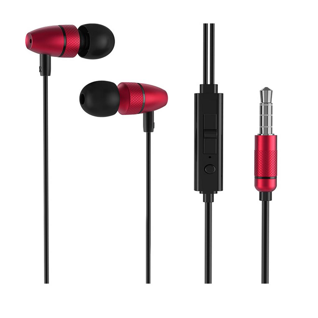 Hands Free Hoco M59 Magnificent Earphones Stereo 3.5 mm Κόκκινα με Μικρόφωνο και Πλήκτρο Λειτουργίας