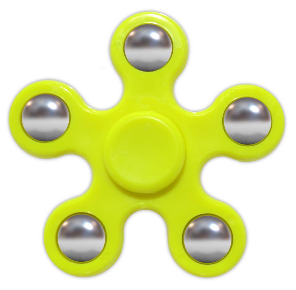 Fidget Spinner ABS Plastic 5 Leaves Κίτρινο 2.5 min