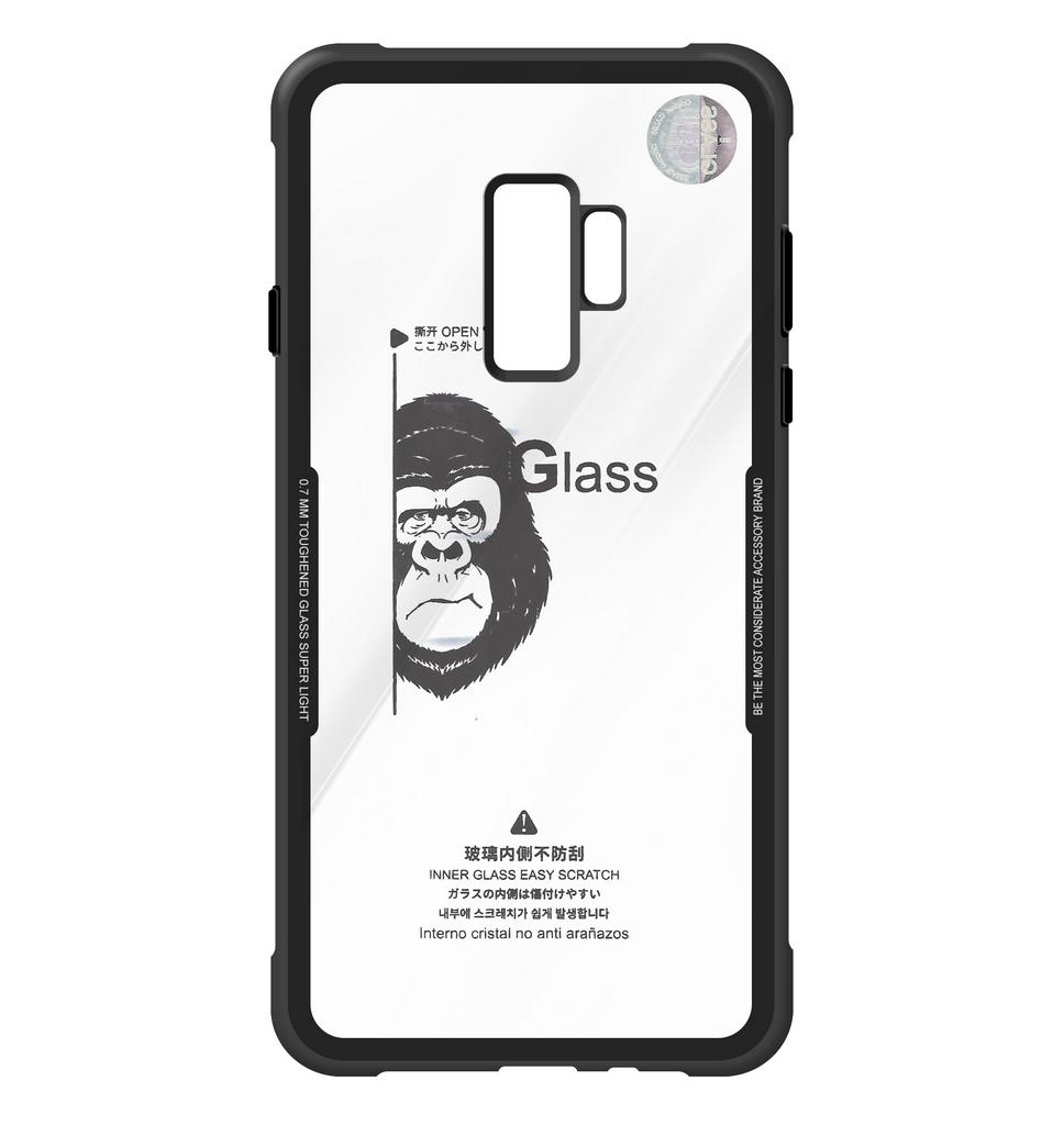 Θήκη Silicone - Glass Armor Back Cover για Samsung SM-G965F Galaxy S9+ Μαύρη
