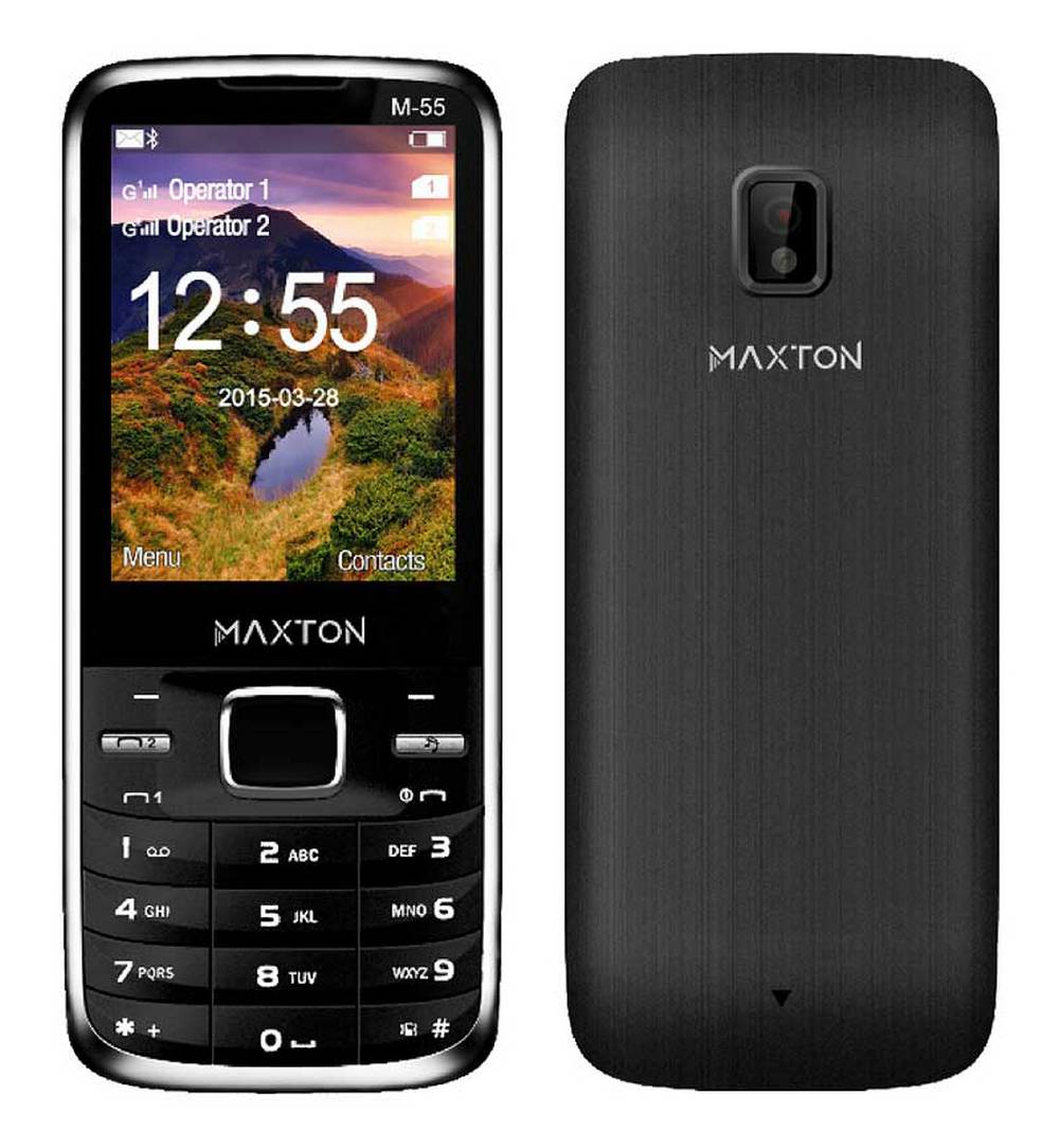 Maxton Classic M55 (Dual Sim) 2.4" με Κάμερα, Bluetooth, Φακό και Ραδιόφωνο Μαύρο