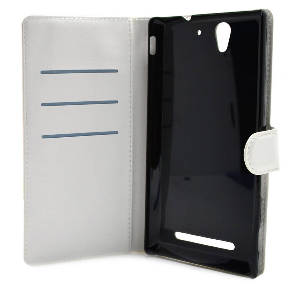 Θήκη Book Ancus Teneo για Sony Xperia C3 D2533 Λευκή