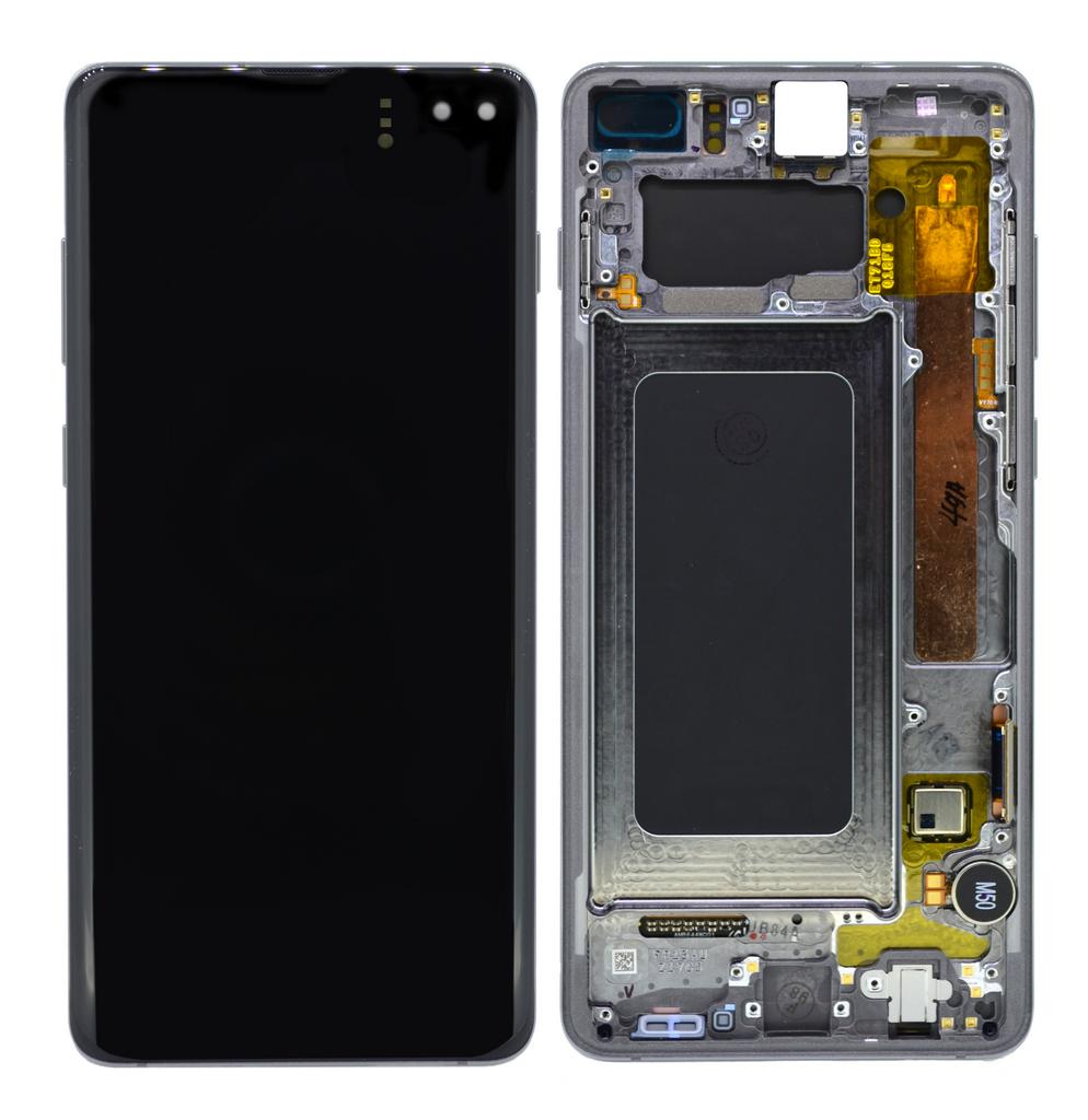 Γνήσια Οθόνη & Μηχανισμός Αφής Samsung SM-G975F Galaxy S10+ Μαύρο GH82-18849A