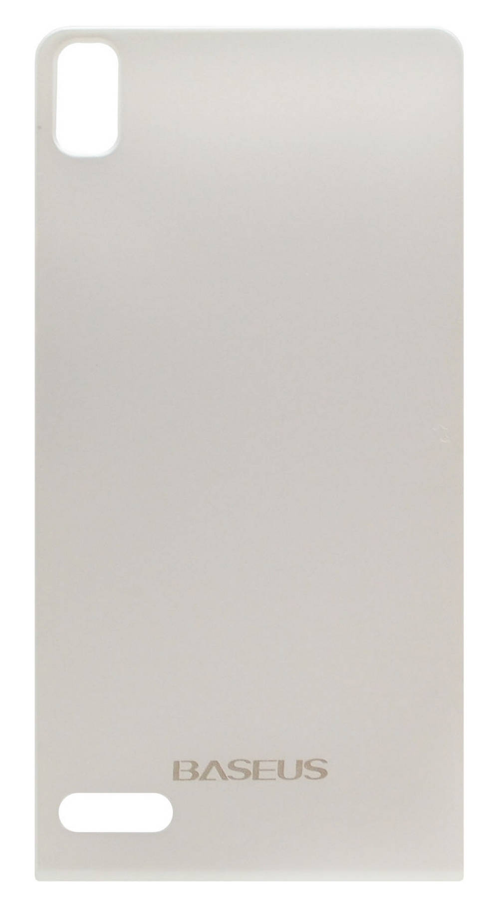 Θήκη Faceplate Ultra Thin Baseus Silker για Huawei Ascend P6 Λευκή Velvet Feel + Screen Protector Ultra Clear, Πενάκι