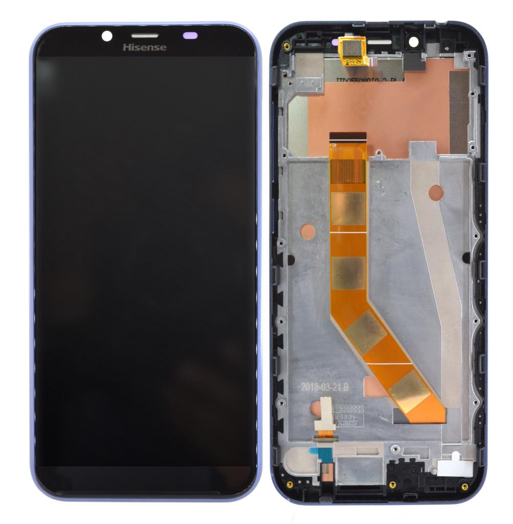Γνήσια Οθόνη & Μηχανισμός Αφής Hisense F17 Pro Μπλε με Πλαίσιο