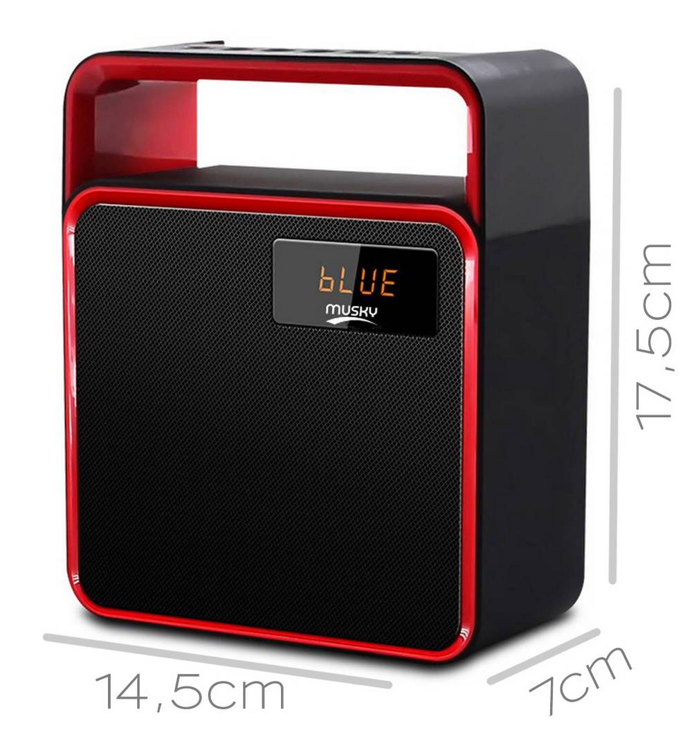 Φορητό Ηχείο Bluetooth Musky DY31 8W Μαύρο με Ραδιόφωνο,Ανοιχτή Ακρόαση, Audio-In και Υποδοχή USB