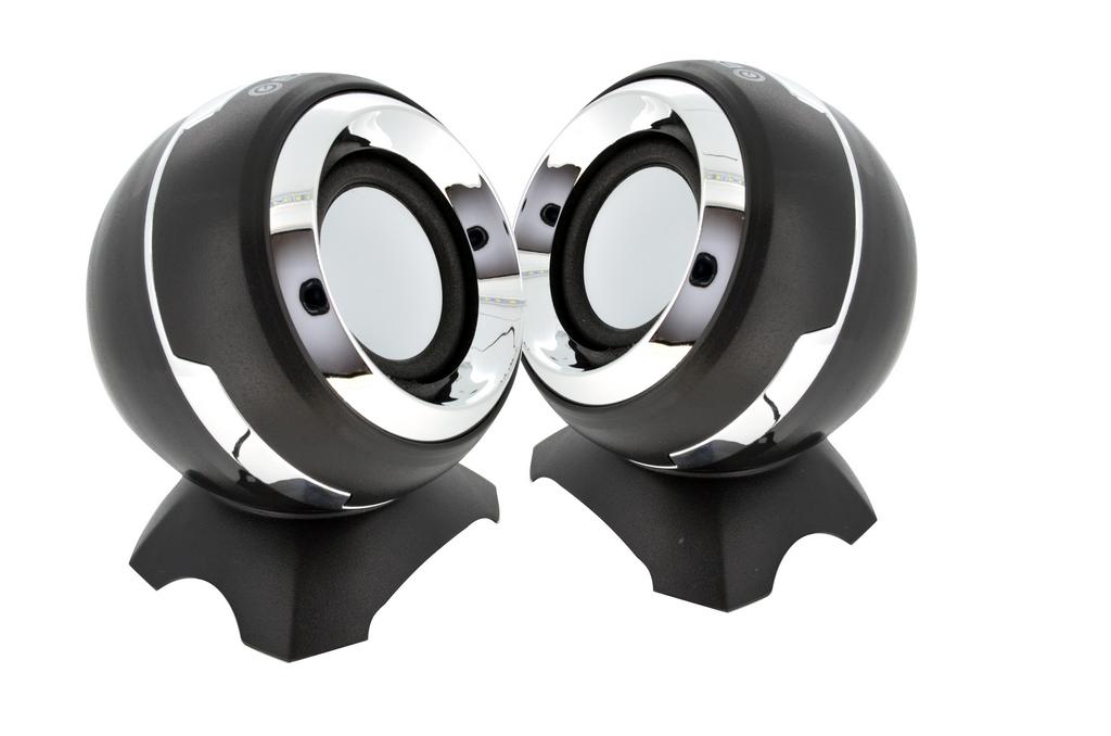 Ηχείο Stereo Multimedia Ezeey Q8 με σύνδεση 3.5mm και USB φόρτιση, 3W x 2, Μαύρο