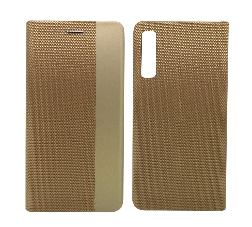 Θήκη Book Ancus Magnetic Canvas για Samsung SM-A750 Galaxy A7 (2018) TPU Χρυσαφί