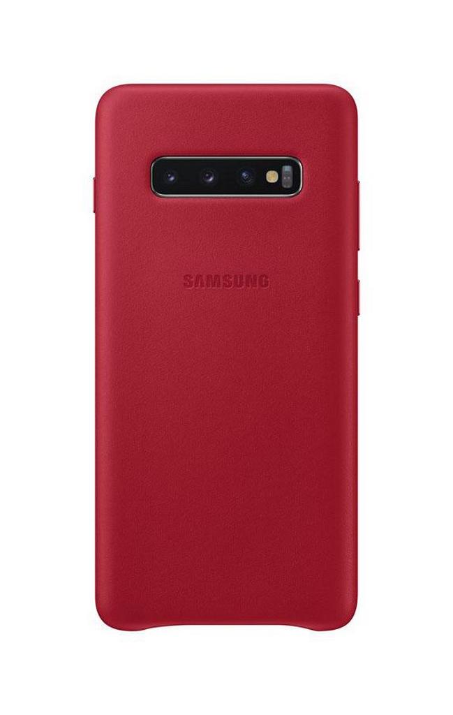Θήκη Faceplate Samsung Leather Cover EF-VG975LREGWW για SM-G975F Galaxy S10+ Κόκκινη