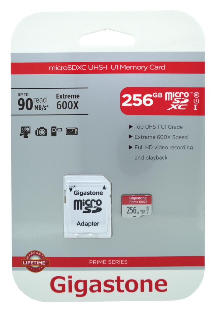 Κάρτα Μνήμης Gigastone MicroSDXC UHS-1 256GB C10 Professional Series με SD Αντάπτορα up to 80 MB/s*