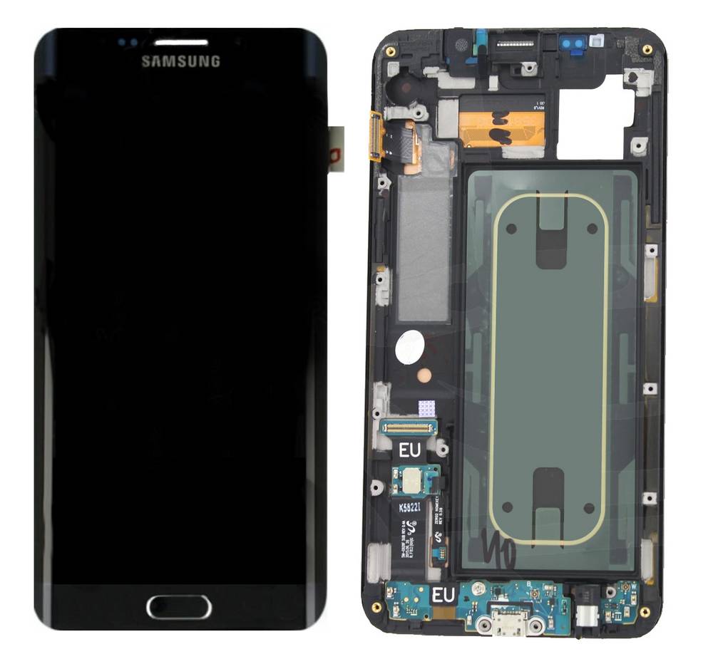 Γνήσια Οθόνη & Μηχανισμός Αφής Samsung SM-G928F Galaxy S6 Edge+ Μαύρη GH97-17819B