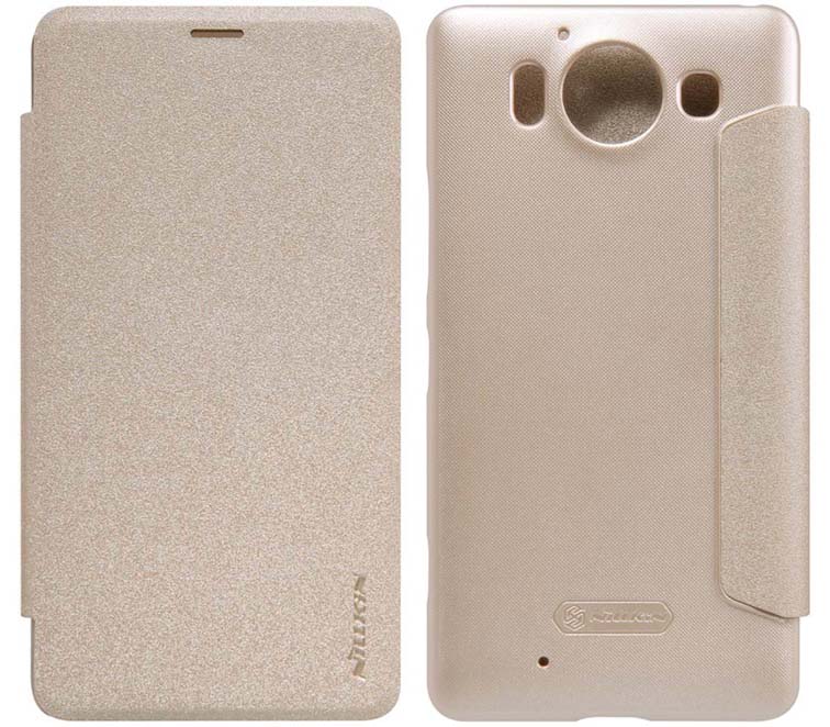 Θήκη Book Nillkin Sparkle για Microsoft Lumia 950 Χρυσαφί