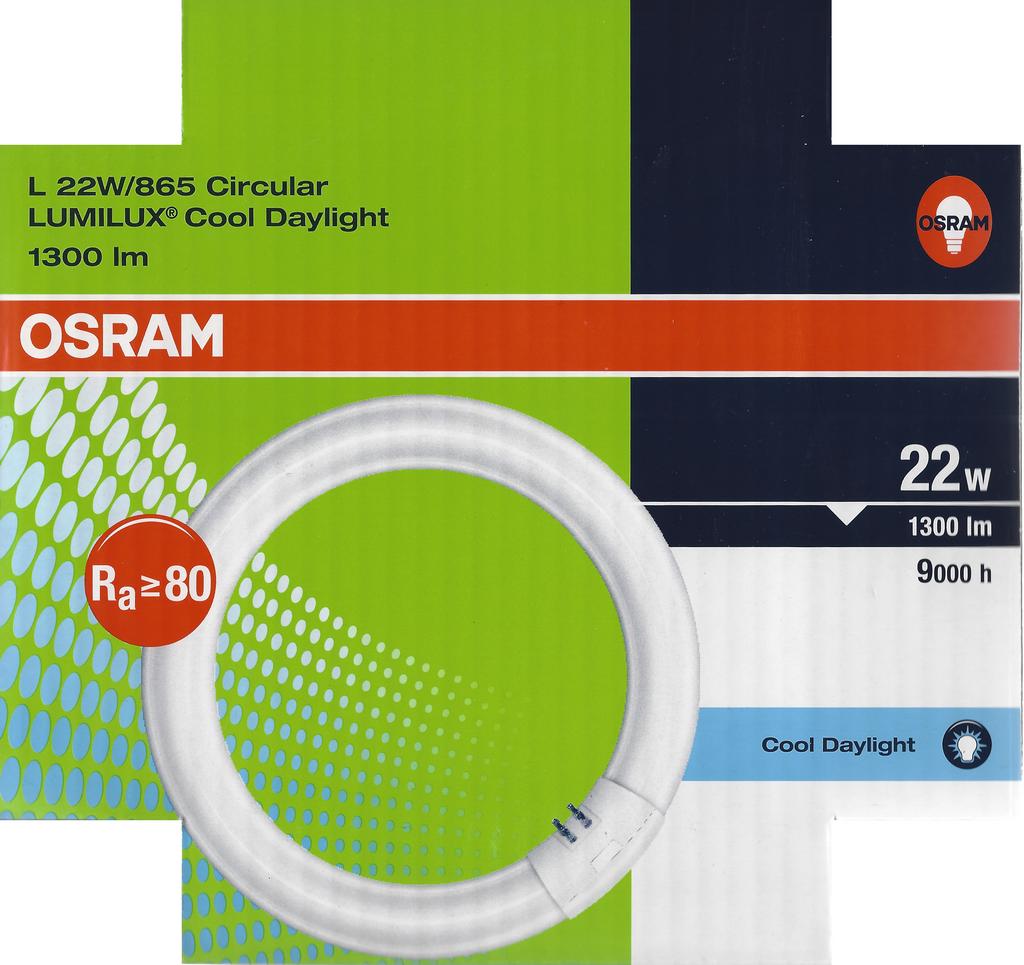 Λάμπα Κυκλική Osram Τ9 22W 865 FC 1300 Lumen