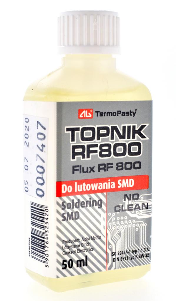 Υγρό Flux TermoPasty Topnik RF 800 με Αλκοόλη 50ml με Βουρτσάκι Κατάλληλο για Ηλεκτρονικά Κυκλώματα SMD