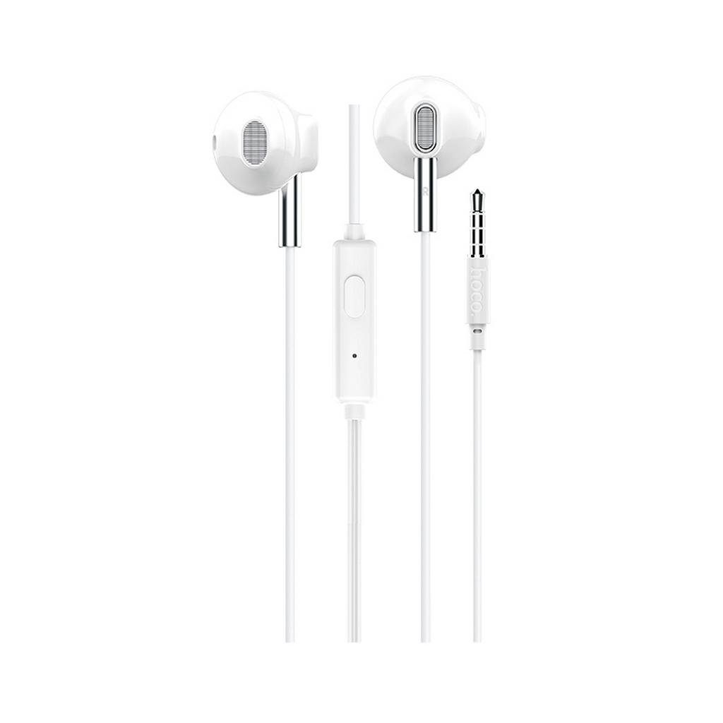 Hands Free Hoco M57 Sky Sound Earphones Stereo 3.5 mm Λευκά με Μικρόφωνο και Πλήκτρο Λειτουργίας