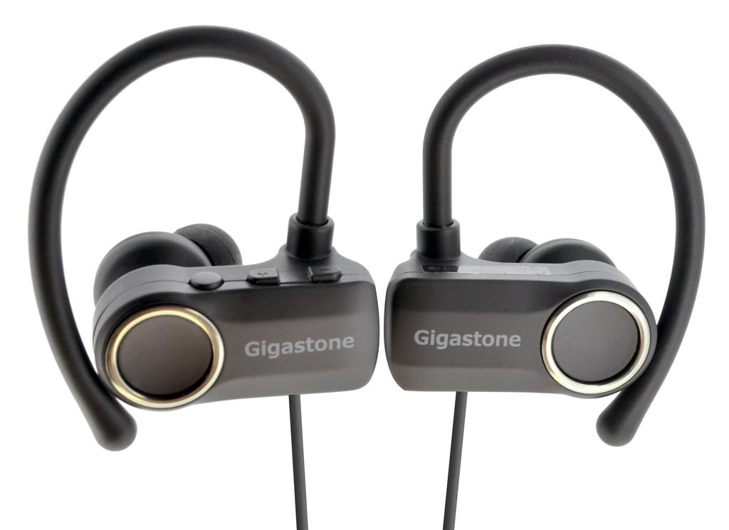 Bluetooth Hands Free Gigastone Sports Earphone GB6420B με Έκδοση Bluetooth 4.2 IPX5, Multi Pairing, Καλώδιο Φόρτισης Μαύρο