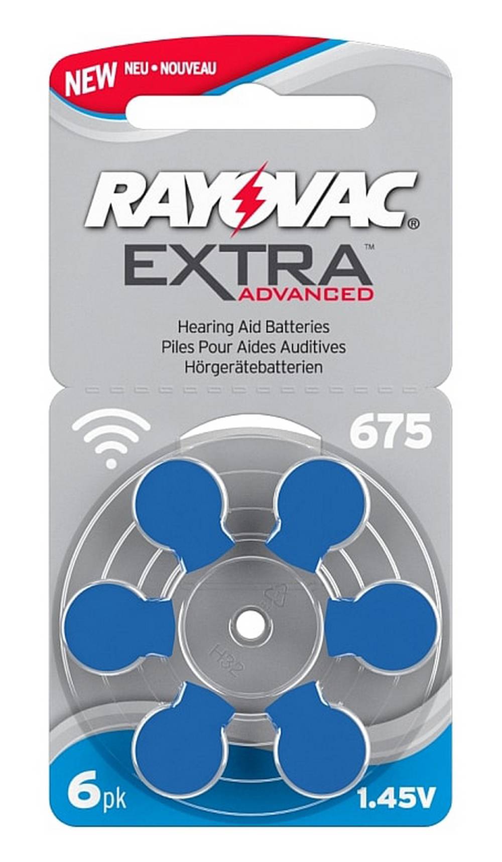 Μπαταρίες Ακουστικών Βαρηκοΐας Rayovac 675 Extra Advanced 1.45V Τεμ. 6