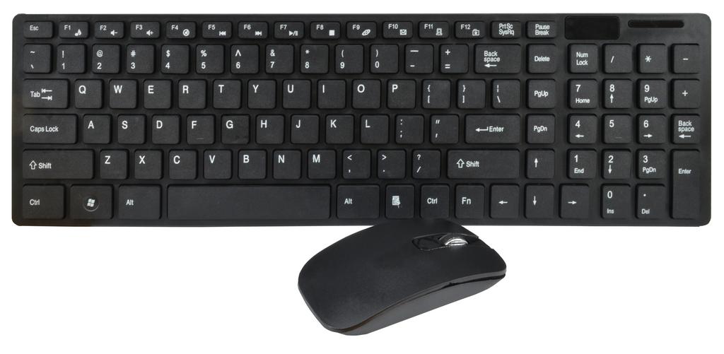 Πληκτρολόγιο Wireless Keywin RL-GK06 Allay Production με Ασύρματο Ποντίκι 2.4G με Προστατευτική Μεμβράνη Μαύρο