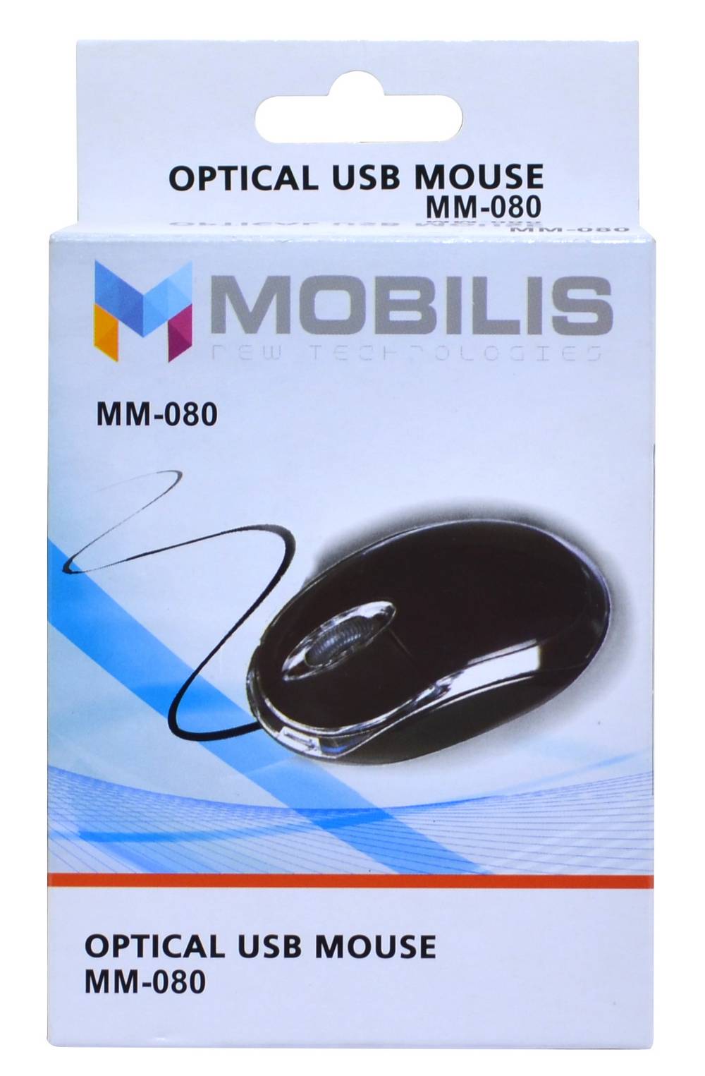 Ενσύρματο Ποντίκι Mobilis MM-080 με 3 Πλήκτρα και 800 DPI Μαύρο