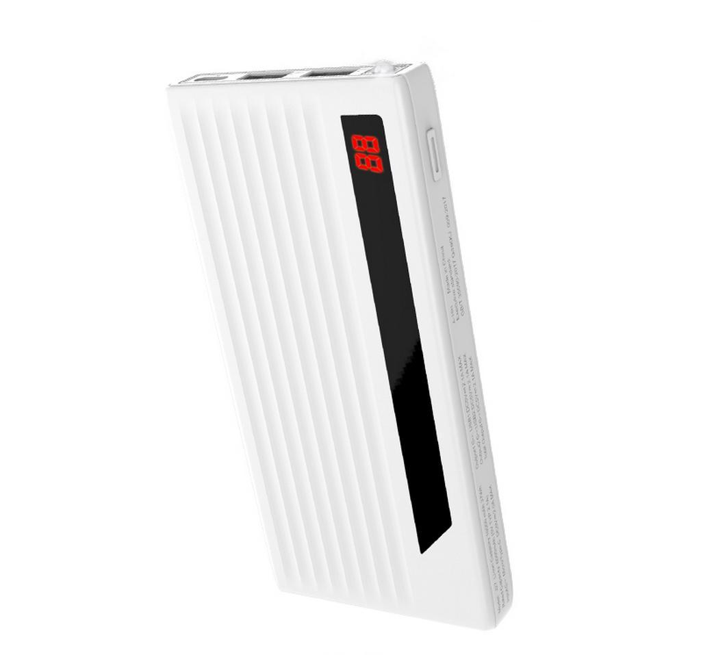 Power Bank Hoco J27 Power Treasure 10000 mAh με Type-C Micro USB και 2 Θύρες USB Λευκό