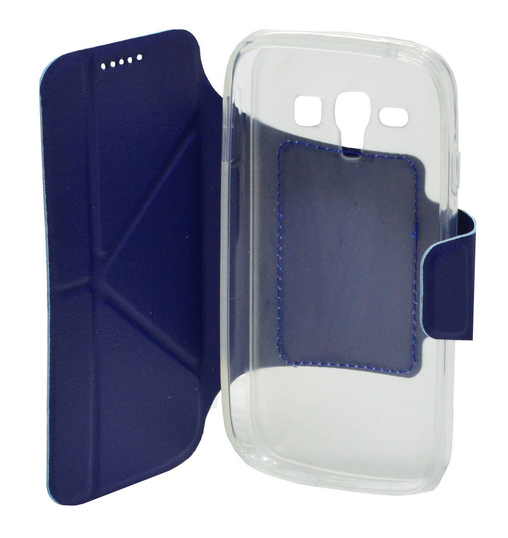 Θήκη Book Ancus Classic για Samsung i8262D Galaxy Core Duos Μπλέ