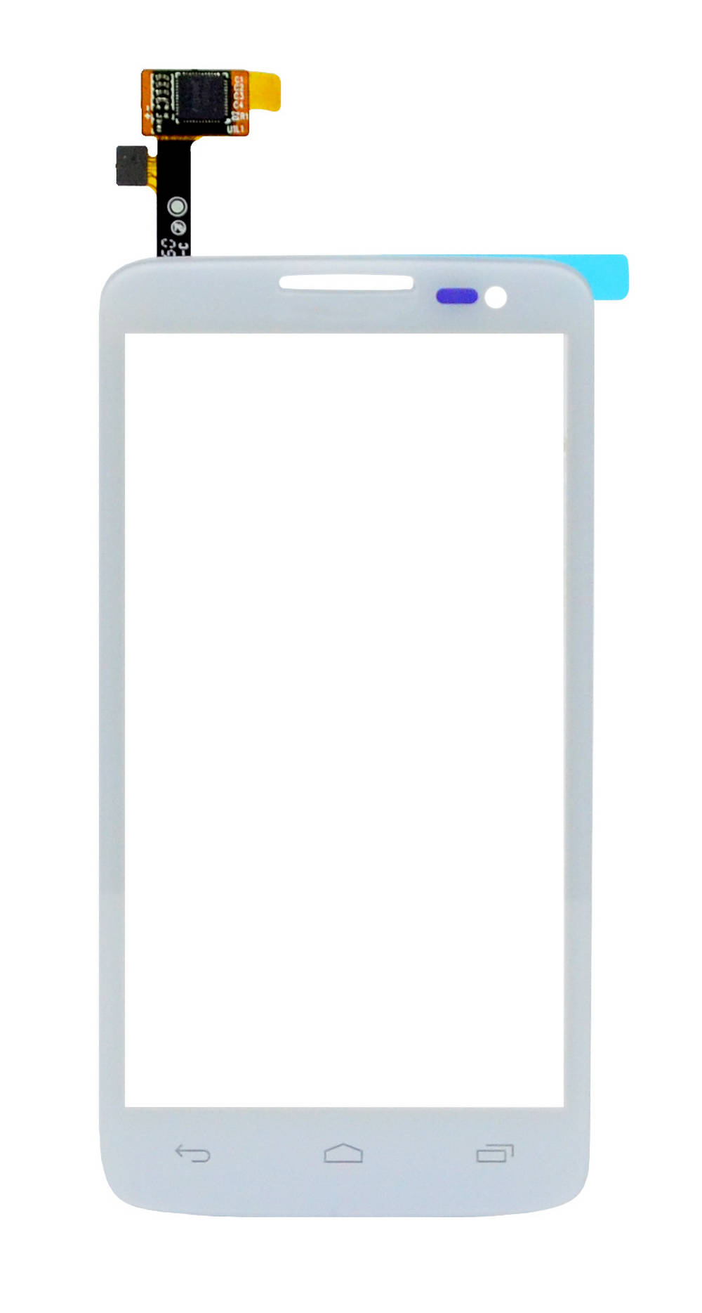 Μηχανισμός Αφής Alcatel One Touch X'Pop OT-5035D Λευκό με Κόλλα και Ταινία Φωτισμού Πλήκτρων Original TCL Logo