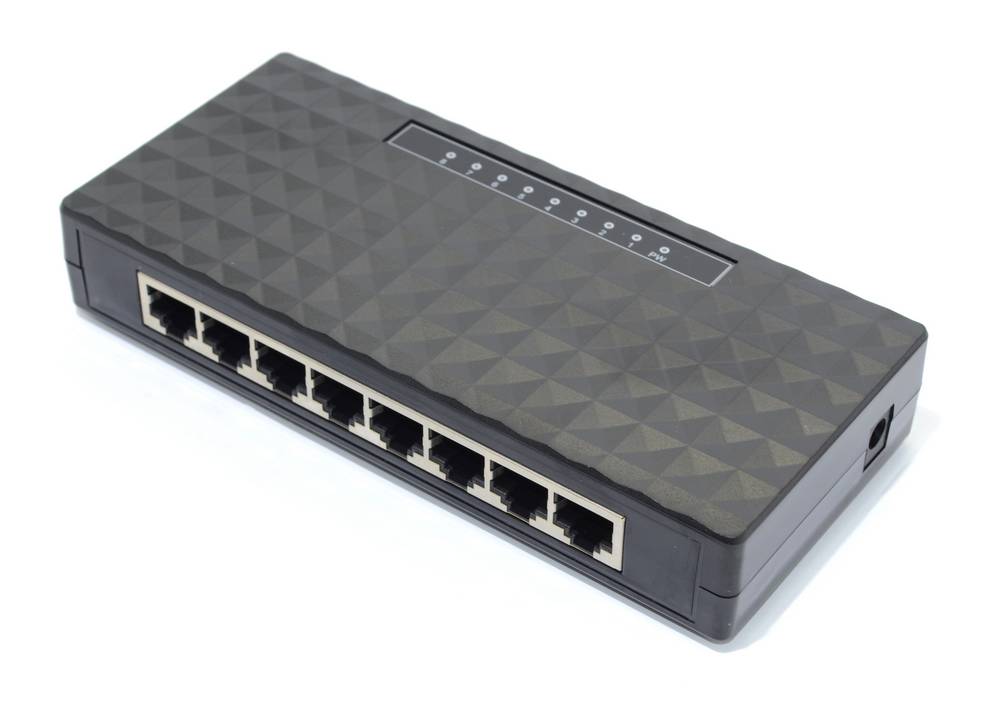 Ethernet Switch Diewu T8 Gigabit 8 Port Μαύρο 5V 1000mA