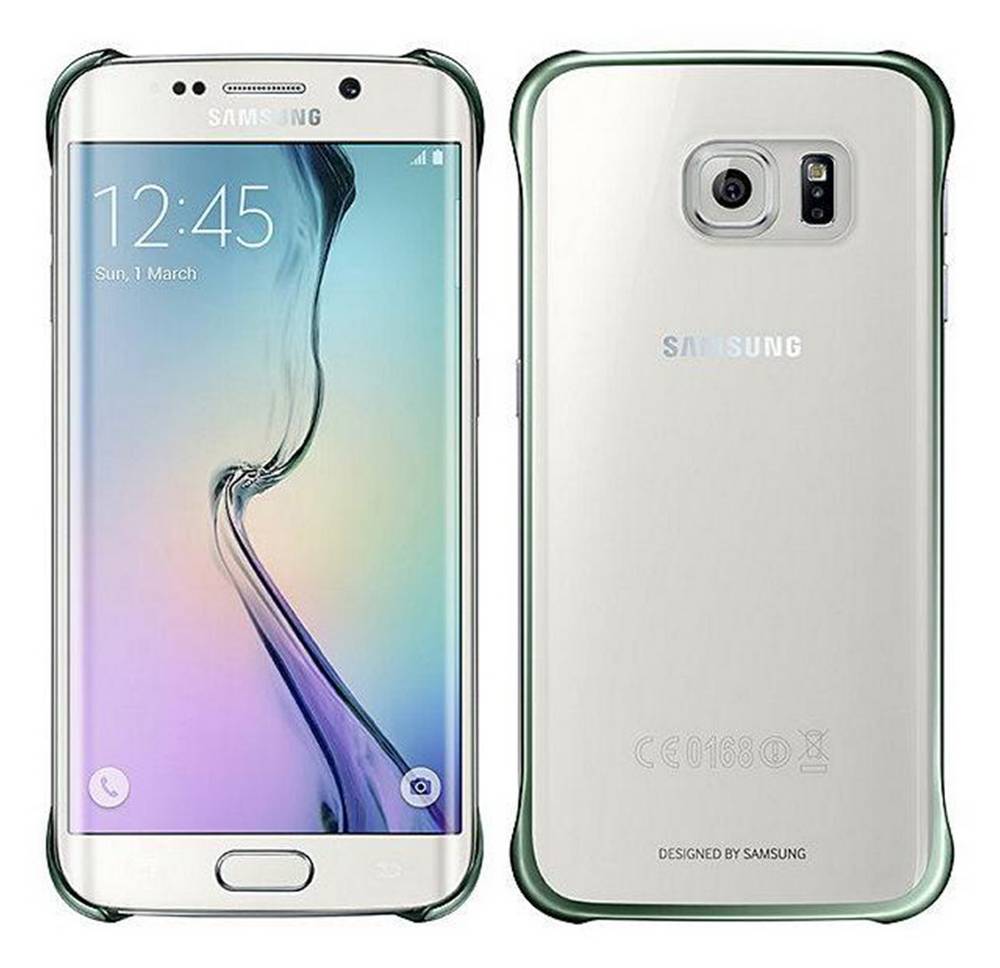 Θήκη Faceplate Samsung Clear Cover EF-QG925BGEGWW για SM-G925F Galaxy S6 Edge Διάφανο - Πράσινο