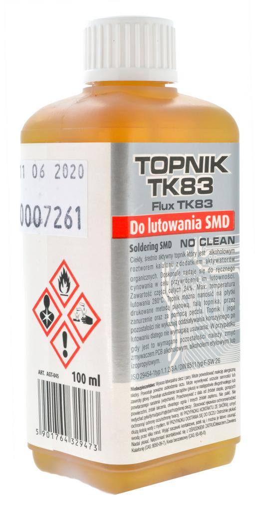 Υγρό Flux TermoPasty Topnik TK83 με Αλκοόλη 100ml με Βουρτσάκι Κατάλληλο για Ηλεκτρονικά Κυκλώματα SMD