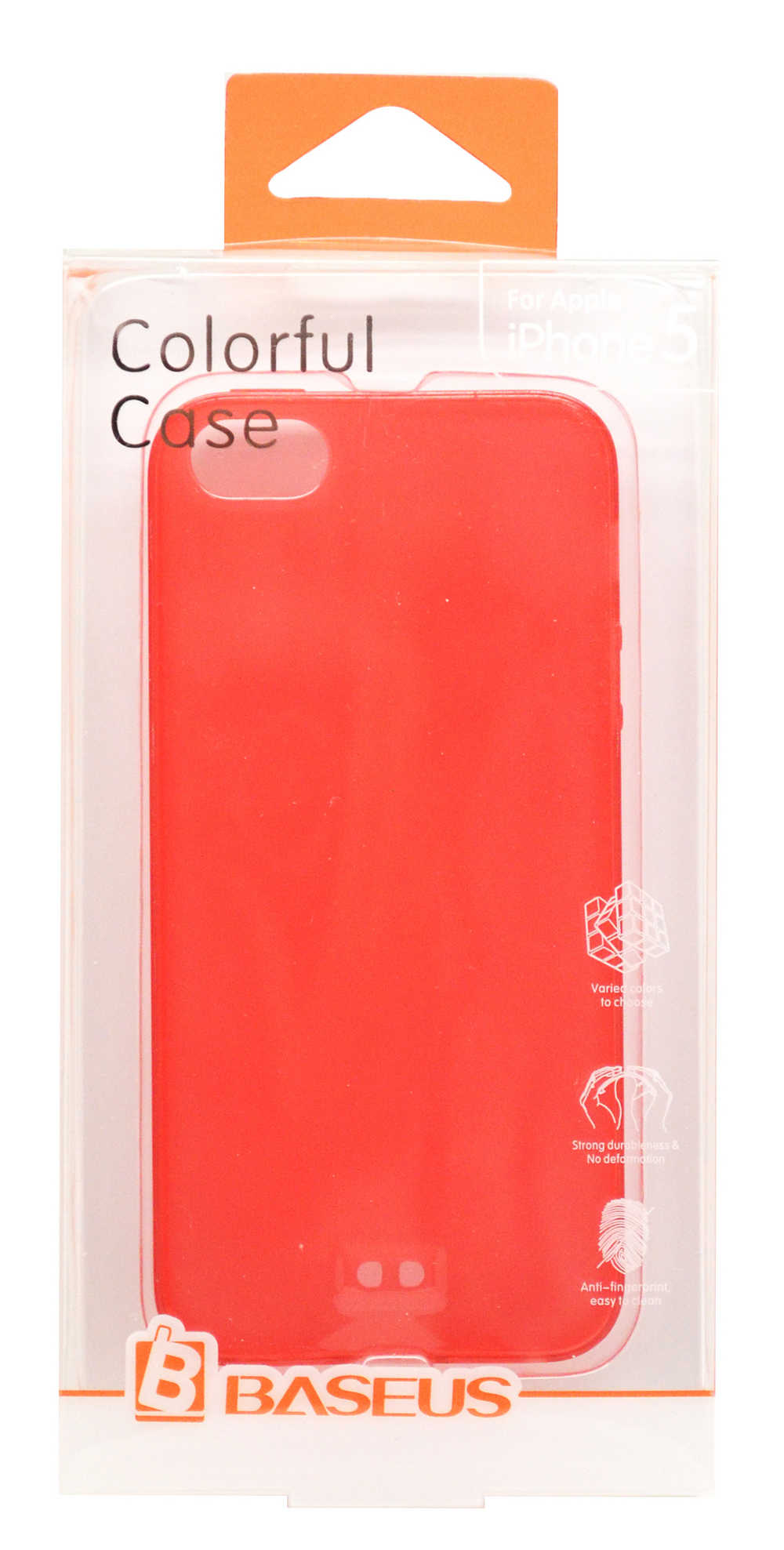 Θήκη TPU Baseus για Apple iPhone SE/5/5S Κόκκινο + 1x Screen Protector Baseus Ultra Clear Anti-Fingerprint