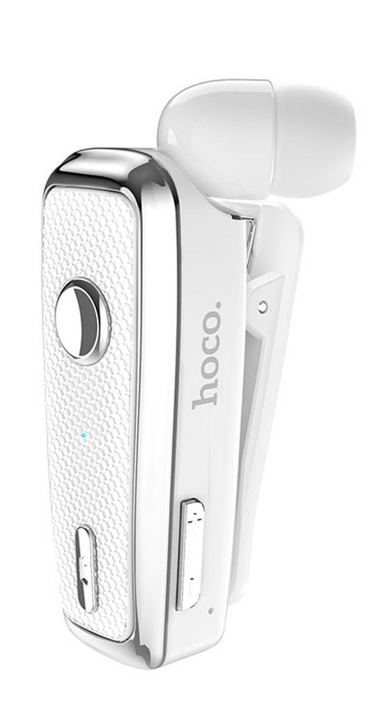 Wireless Mono Headset Hoco E38 Business με Δόνηση και Αθόρυβο Μηχανισμό Λευκό