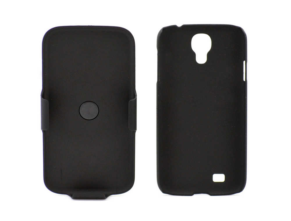 Θήκη Faceplate με βάση ζώνης - στάντ Ancus για Samsung i9505/i9500 Galaxy S4  Μαύρη