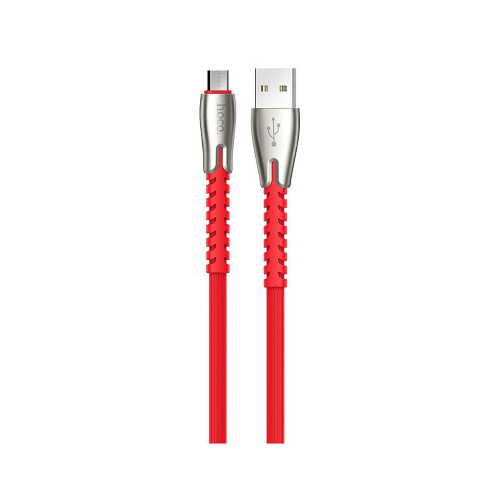 Καλώδιο σύνδεσης Hoco U58 Core USB σε Micro-USB Fast Charging 2.4A Κόκκινο 1.2μ