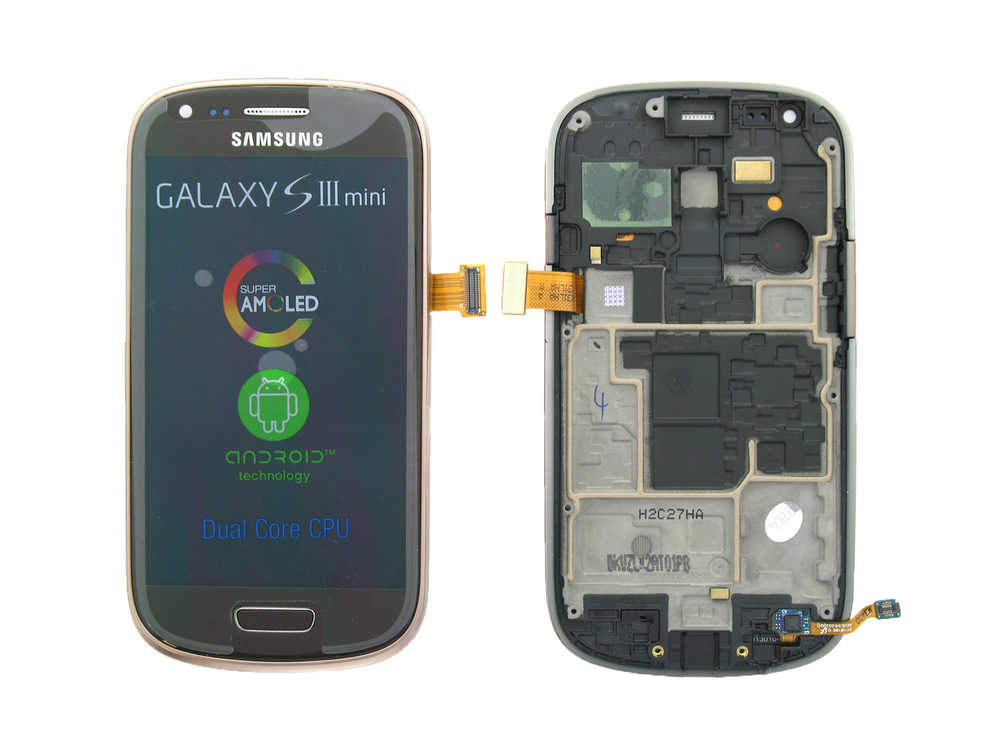 Γνήσια Οθόνη & Μηχανισμός Αφής Samsung i8190 Galaxy S3 Mini ( S III Mini ) Καφέ GH97-14204E