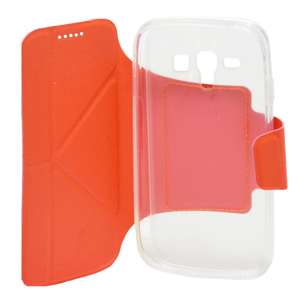 Θήκη Book Ancus Classic για Samsung i8262D Galaxy Core Duos Πορτοκαλί