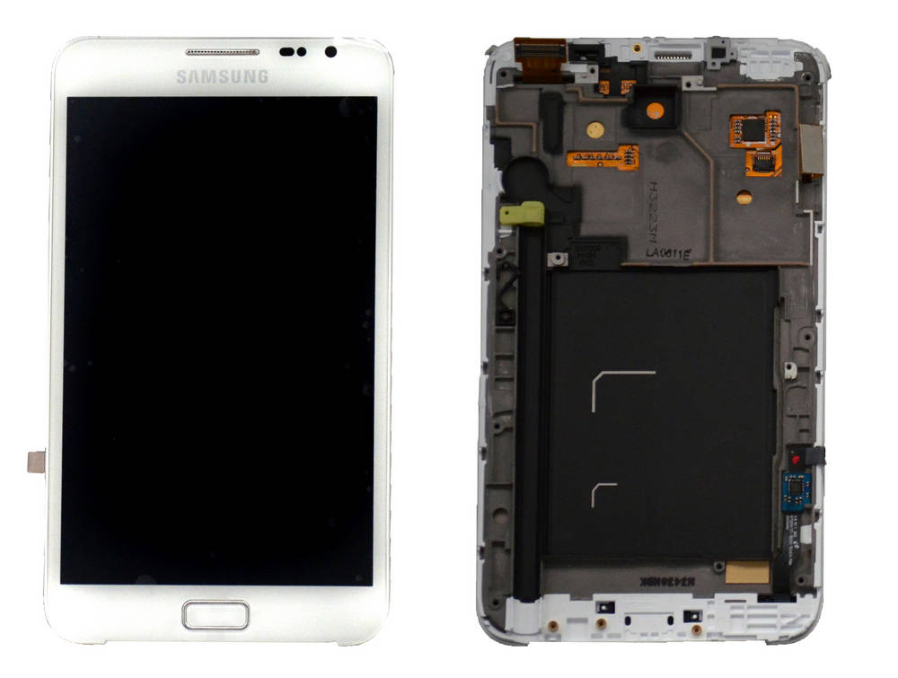 Γνήσια Οθόνη & Μηχανισμός Αφής Samsung N7000/i9220 Galaxy Note Λευκό GH97-12948B