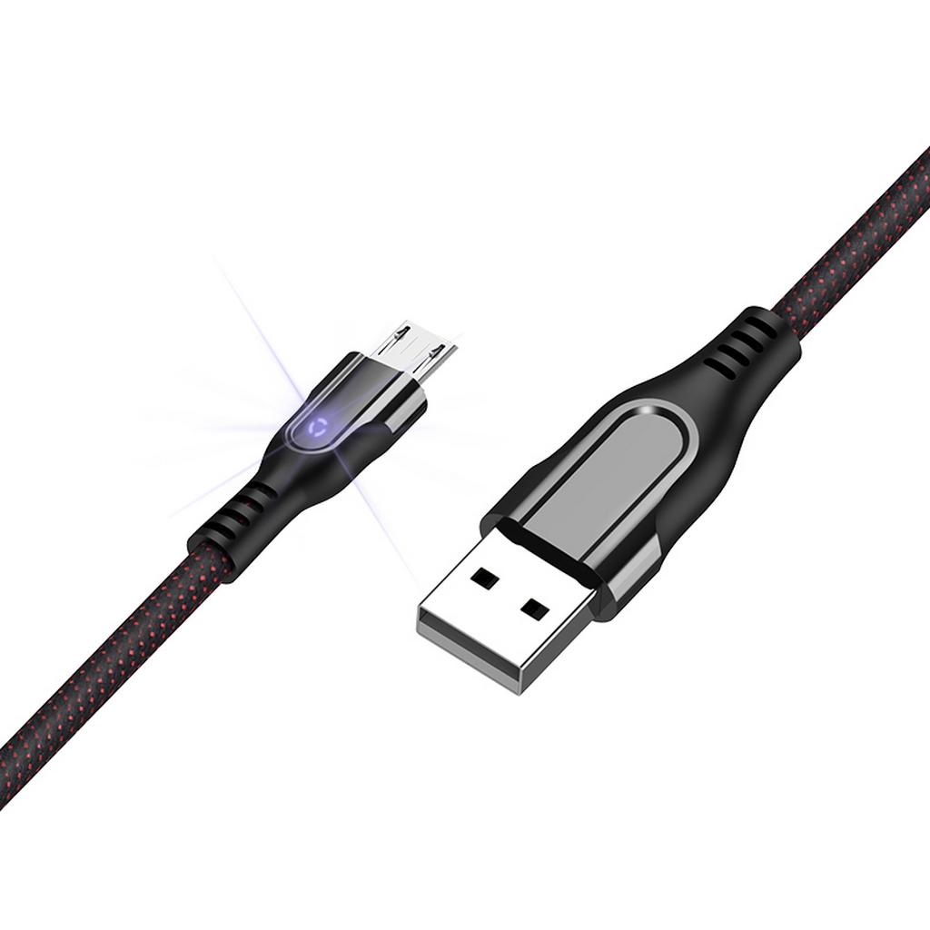 Καλώδιο σύνδεσης Hoco U54 Advantage USB σε Micro-USB Fast Charging 2.4A Μαύρο 1.2 μ. με ένδειξη LED