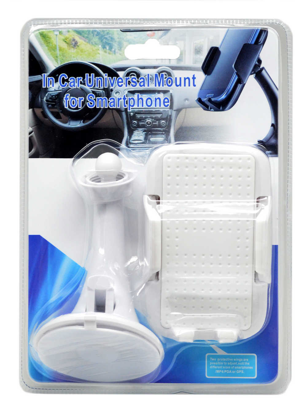 Βάση Στήριξης Αυτοκινήτου Ancus Universal Λευκή για Smartphone 4'' έως 5.7'' Ίντσες